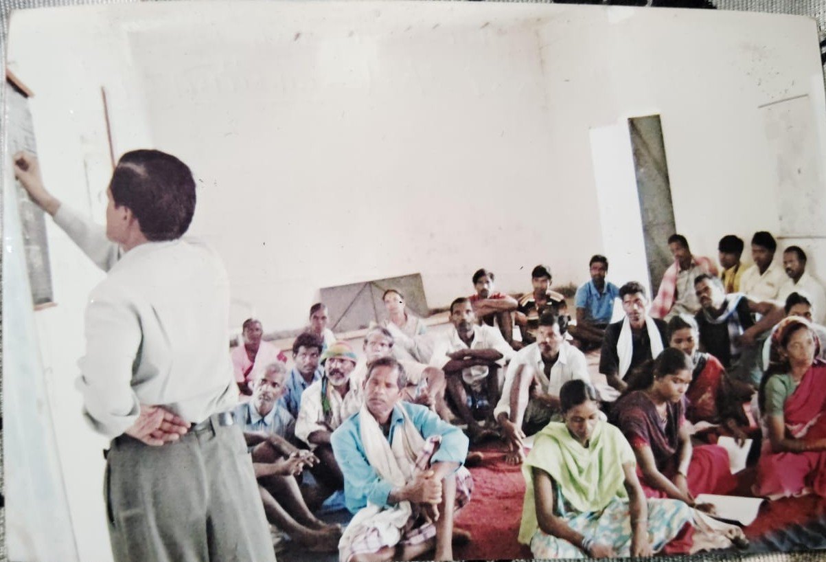 Villagers gathered at a BGAVS community awareness programme
